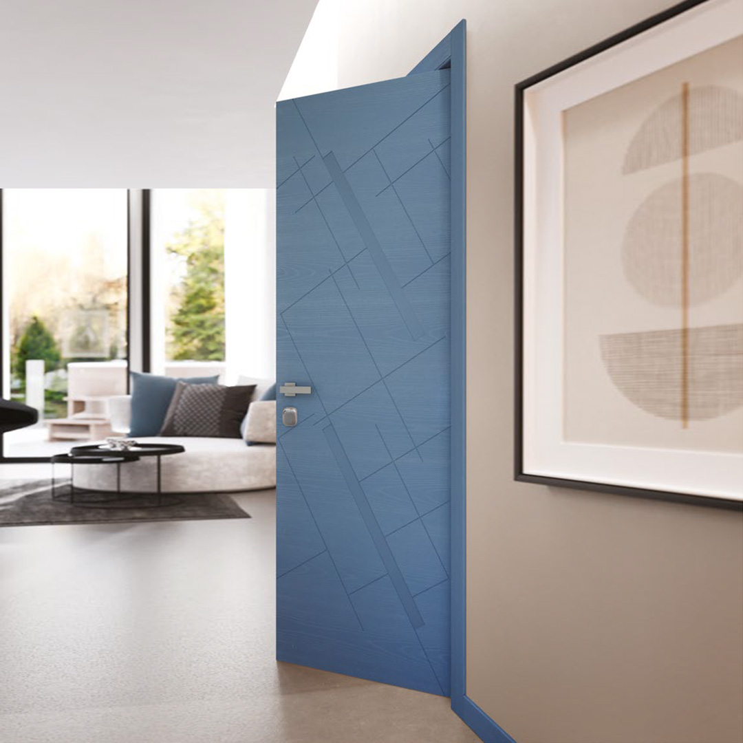 EiTech AIP finitura: frassino spazzolato laccato RAL lavorazione: incisioni mod. RS7 telaio: TS special serratura: OPERA BIT