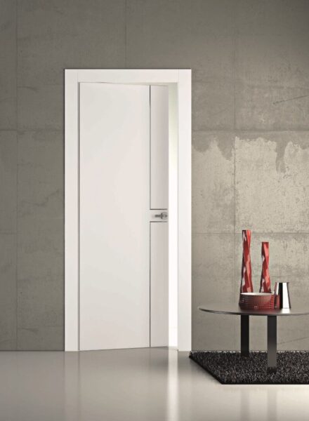 Porta laccata bianca con inserti metallici - Reflex PAIL Porta laccata bianca con inserti metallici - Reflex PAIL