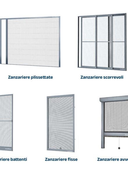 Modelli zanzariere per diversi ambienti Modelli zanzariere per diversi ambienti